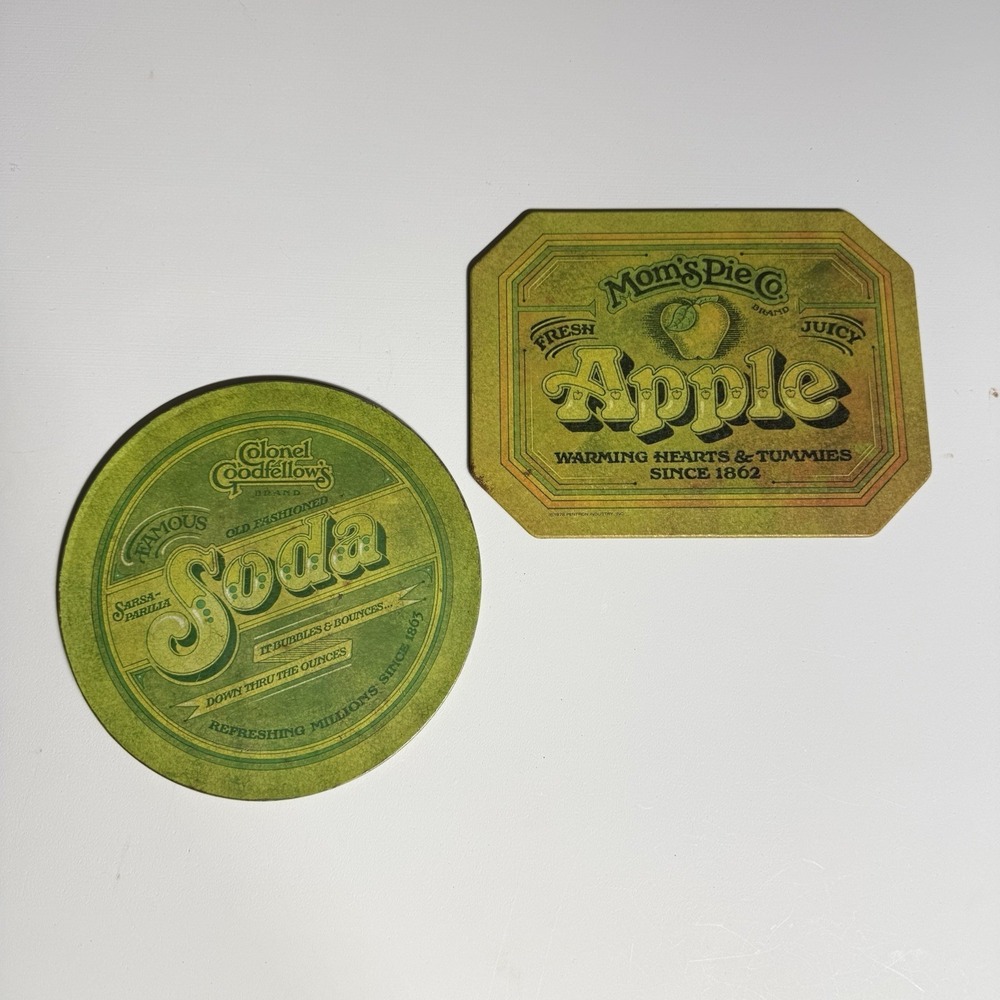 2 Ballonoff Insulated Hot Mat Mom's Pie Co Apple/Col. Goodfellows Soda Vintage